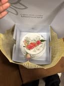 White N Pink Blooms Cake