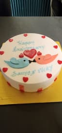 Love Birds Anniversary Cake