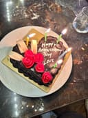 Chocolate Heart Delight with Red Roses